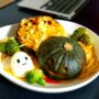 ハロウィン料理におススメ！ミニかぼちゃを使ったジャックオーランタンカルボナーラ♡